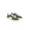 Green leather and nubuck SANTONI sneaker