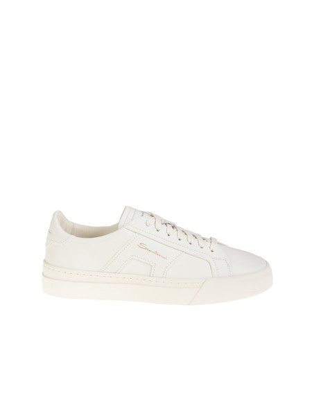 White leather SANTONI sneaker