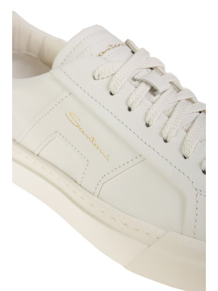 White leather SANTONI sneaker