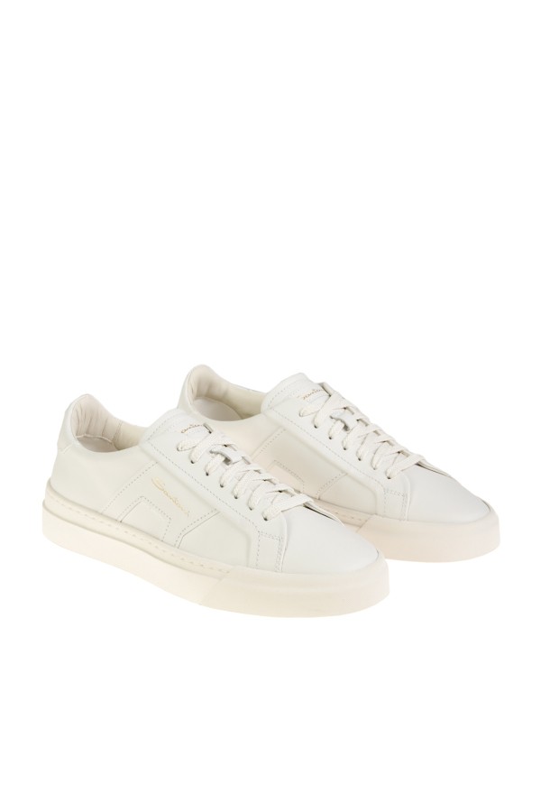 White leather SANTONI sneaker