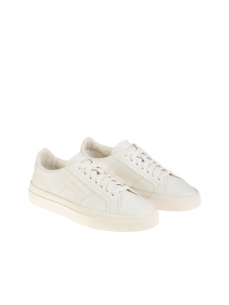 White leather SANTONI sneaker