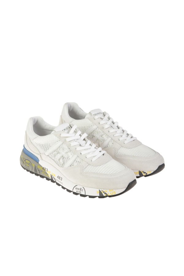 Sneaker Premiata traforata con inserti in pelle