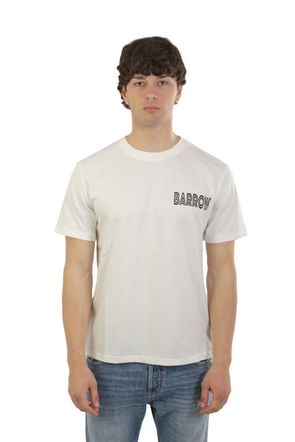 T-Shirt BARROW Art.034081 WHITE/BLACK