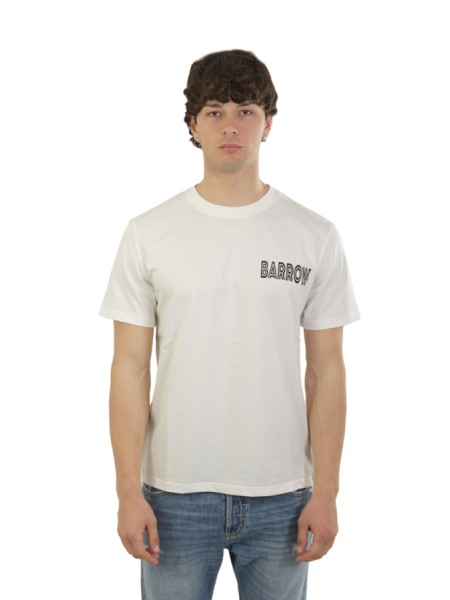 T-Shirt BARROW Art.034081 WHITE/BLACK