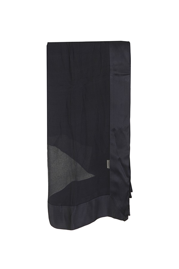 Stole GAYNOR Art.CHIFFON BLACK SATIN EDGE