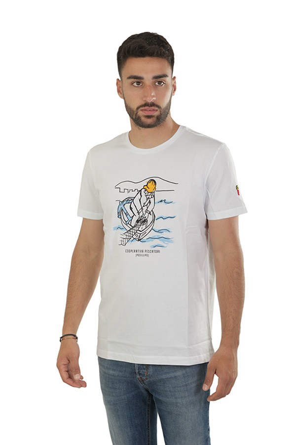 T-Shirt COOPERATIVA PESCATORI POSILLIPO Art.135WH WHITE