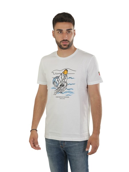 T-Shirt COOPERATIVA PESCATORI POSILLIPO Art.135WH WHITE