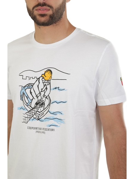 T-Shirt COOPERATIVA PESCATORI POSILLIPO Art.135WH WHITE