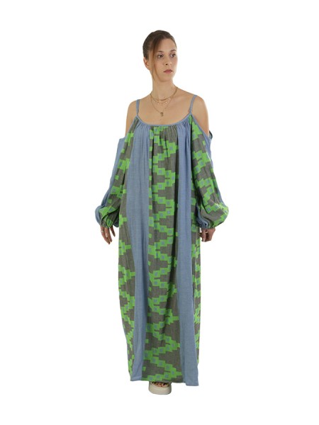 Dress DEVOTION Art.023324G BLUE/GREEN