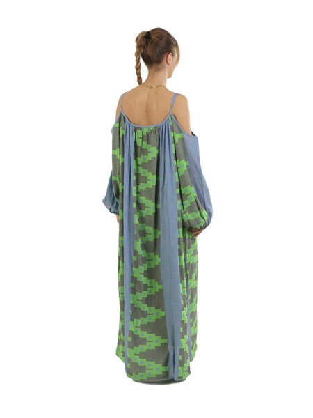 Dress DEVOTION Art.023324G BLUE/GREEN