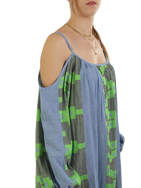 Dress DEVOTION Art.023324G BLUE/GREEN