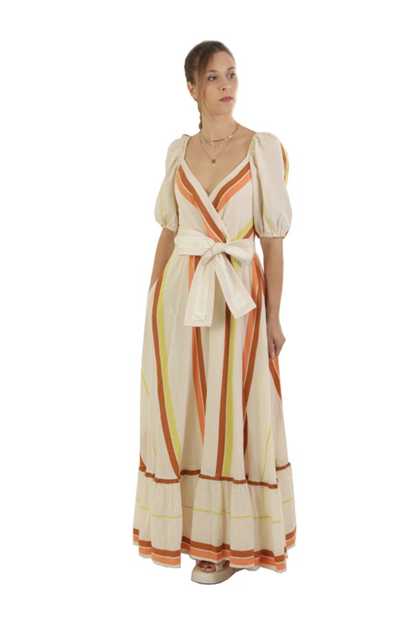 Dress DEVOTION Art.023348G ORANGE/CREAM