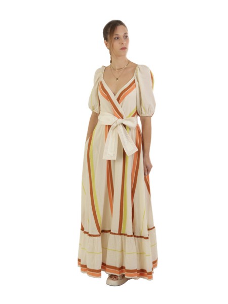 Dress DEVOTION Art.023348G ORANGE/CREAM