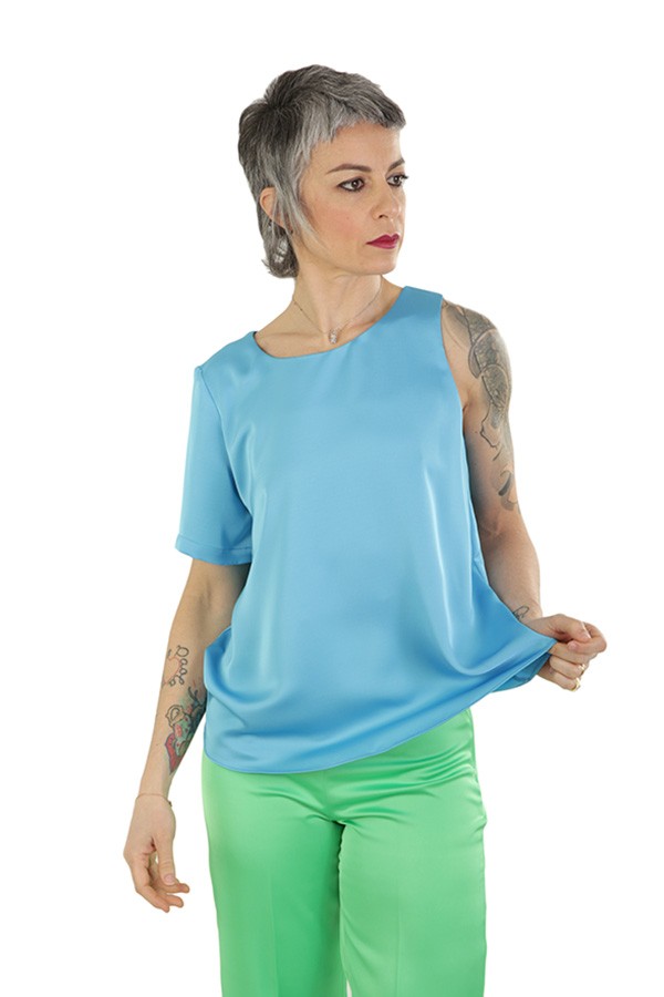 Top HANITA Art.HM2649 3651 TURQUOISE