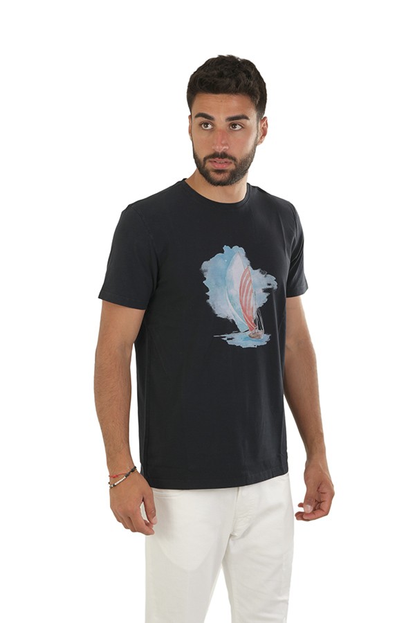 T-Shirt COOPERATIVA PESCATORI POSILLIPO Art.129BL BLUE