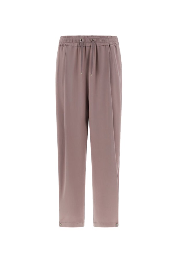 Resort-line trousers in satin with flush pockets with buttons on HERNO the bottom