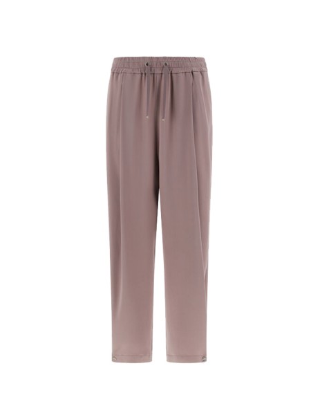 Resort-line trousers in satin with flush pockets with buttons on HERNO the bottom