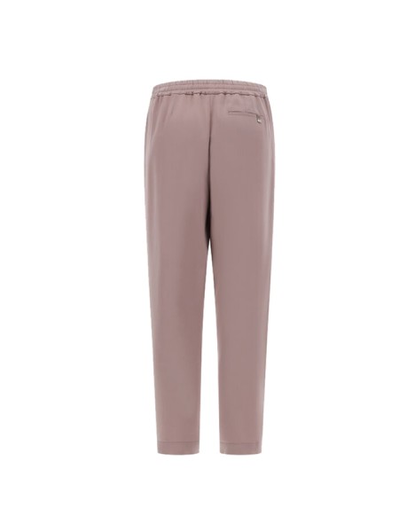 Resort-line trousers in satin with flush pockets with buttons on HERNO the bottom