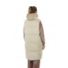 Herno ecofour mink-effect vest with detachable hood