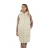 Herno ecofour mink-effect vest with detachable hood