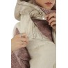 Herno ecofour mink-effect vest with detachable hood