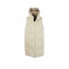 Herno ecofour mink-effect vest with detachable hood