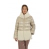 Short HERNO down jacket with ecofur cuffs and bottom