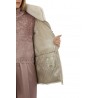 Short HERNO down jacket with ecofur cuffs and bottom