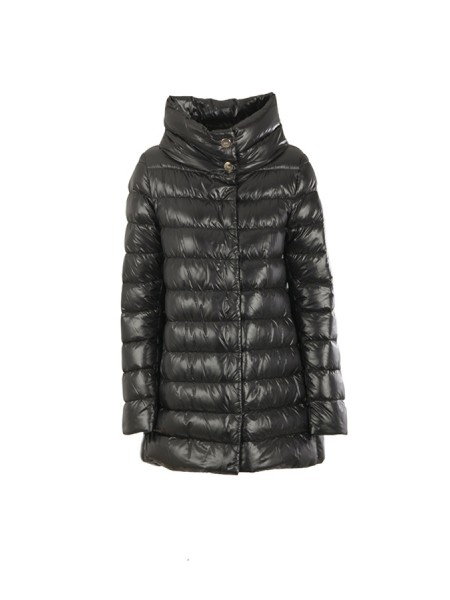 Short HERNO down jacket with ecofur cuffs and bottom