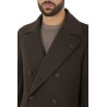 Dark Brown Double-breasted TAGLIATORE Coat