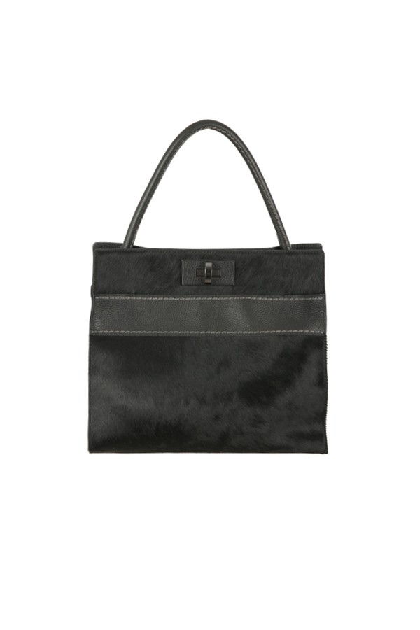 Plinio Visona Bag Art.23523 PONY/CAL BLACK