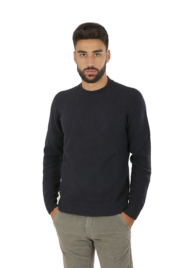 Crew neck ROBERTO COLLINA Navy Blue