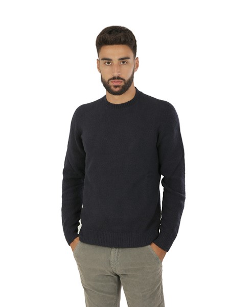 Crew neck ROBERTO COLLINA Navy Blue