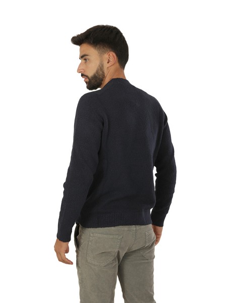 Crew neck ROBERTO COLLINA Navy Blue