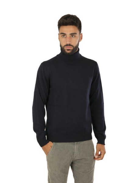 Turtleneck ROBERTO COLLINA Navy Blue