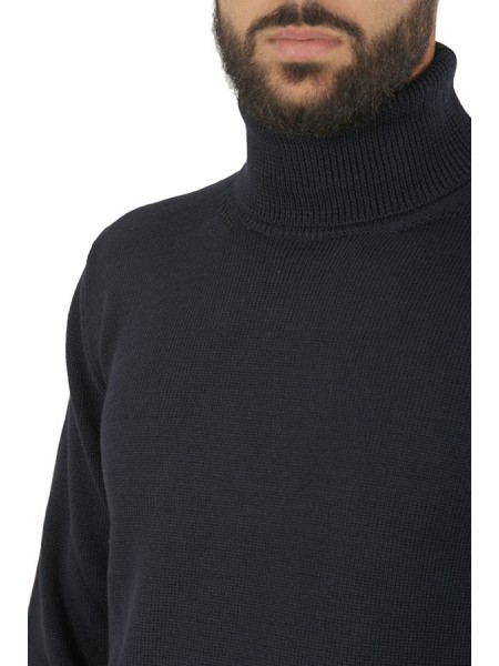 Turtleneck ROBERTO COLLINA Navy Blue