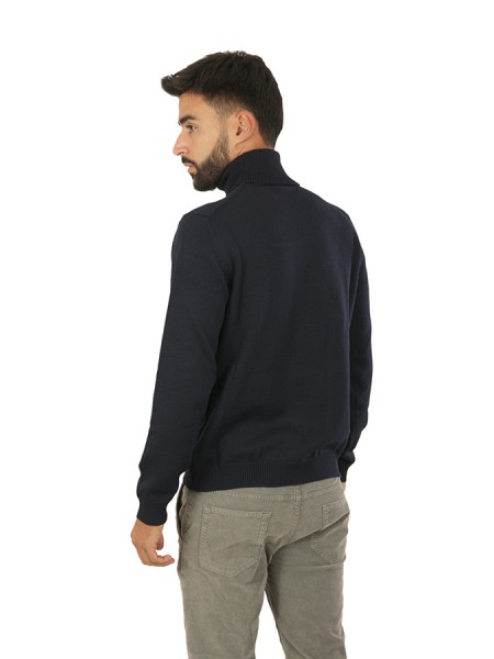 Turtleneck ROBERTO COLLINA Navy Blue