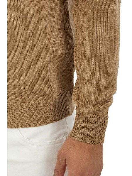 Crew neck ROBERTO COLLINA Camel