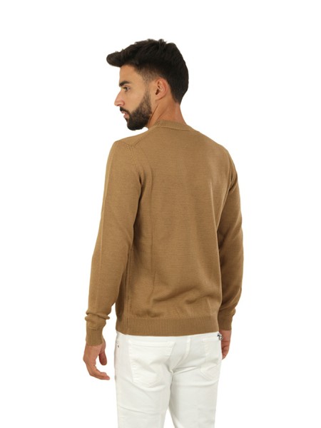 Crew neck ROBERTO COLLINA Camel