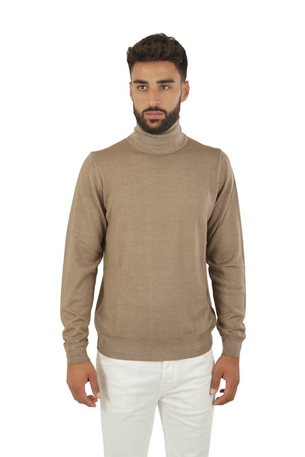 Jeordie's Acid Wash Walnut Turtleneck