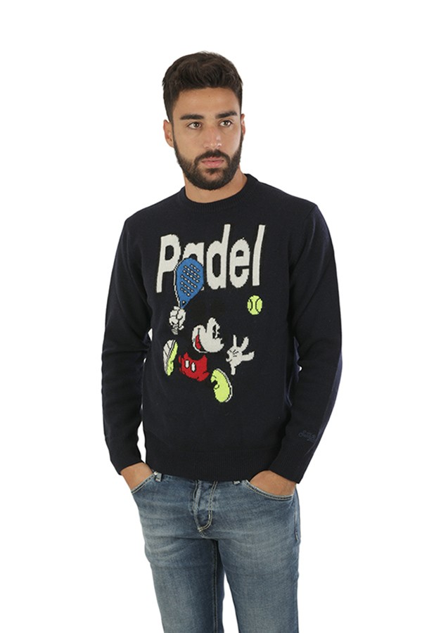 Saint Barth Blue Mickey Mouse Padel MC2 Crew Neck