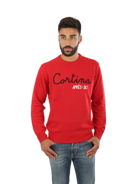 Crewneck MC2 Saint Barth Cortina Red