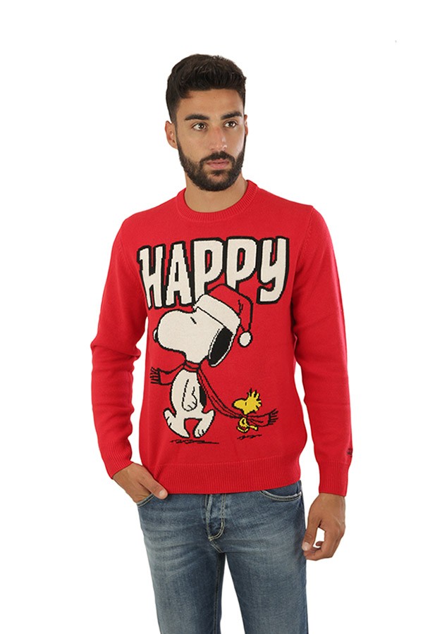 Saint Barth Snoopy MC2 Crew Neck Red