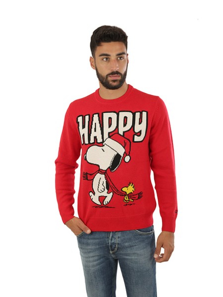 Saint Barth Snoopy MC2 Crew Neck Red