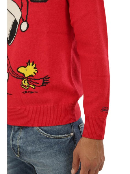 Saint Barth Snoopy MC2 Crew Neck Red