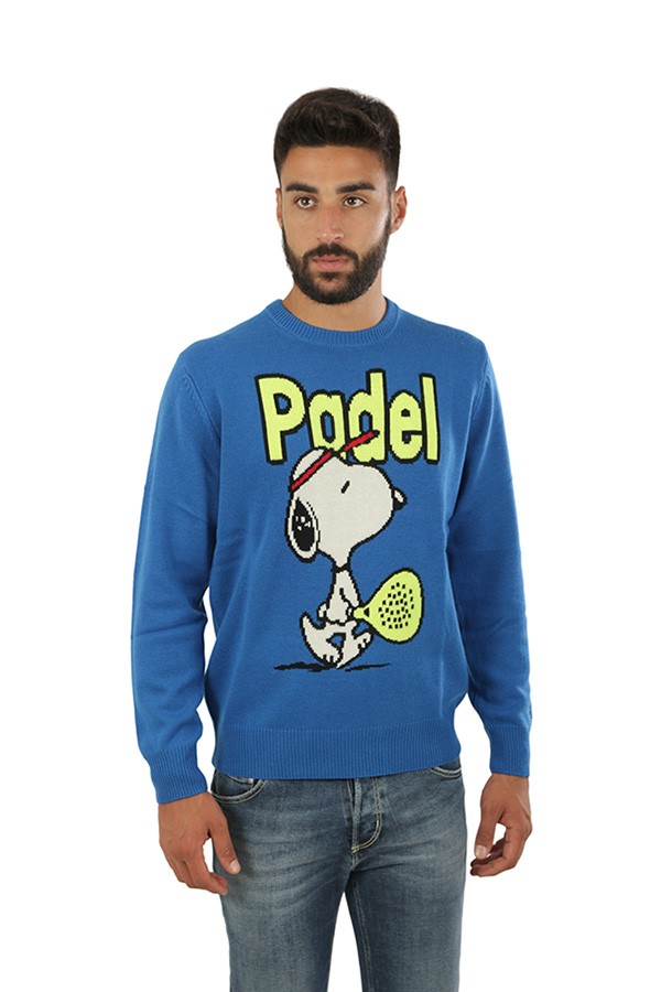 Saint Barth Snoopy MC2 Crew Neck Light Blue