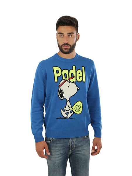 Saint Barth Snoopy MC2 Crew Neck Light Blue