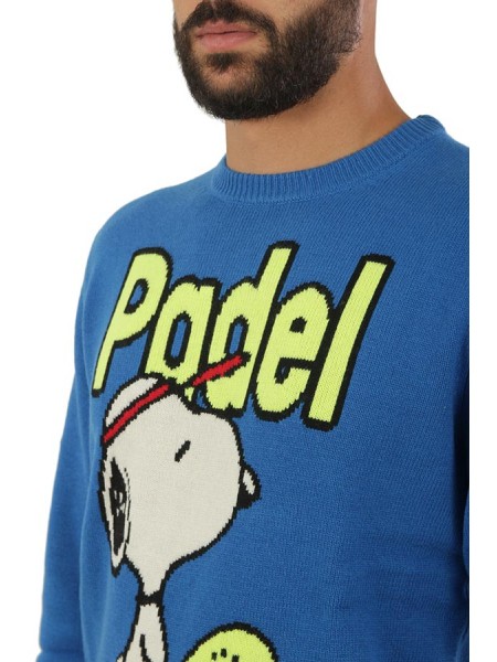 Saint Barth Snoopy MC2 Crew Neck Light Blue