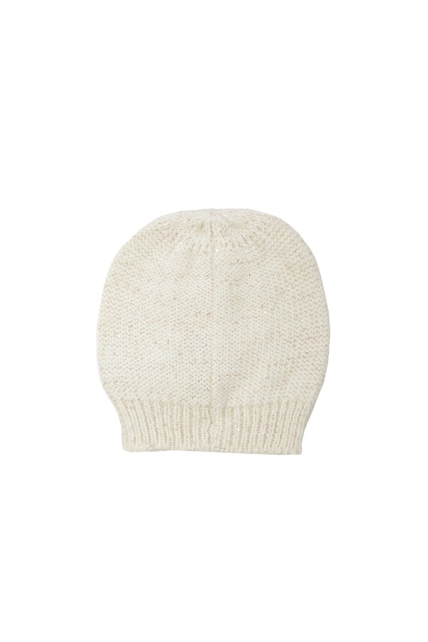 White PESERICO Braided Beanie