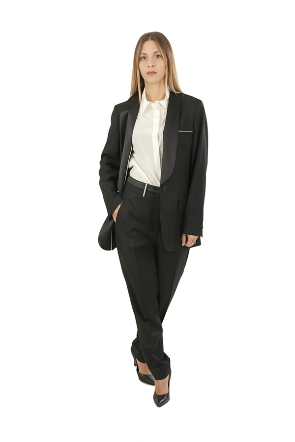 Blazer PESERICO Tuxedo in pure wool twill